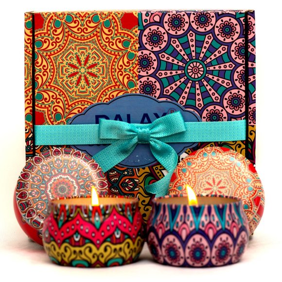 Large Size Scented Candles Gift Set, Natural Soy Wax candle Gift Sets for women - Picture 4 of 7